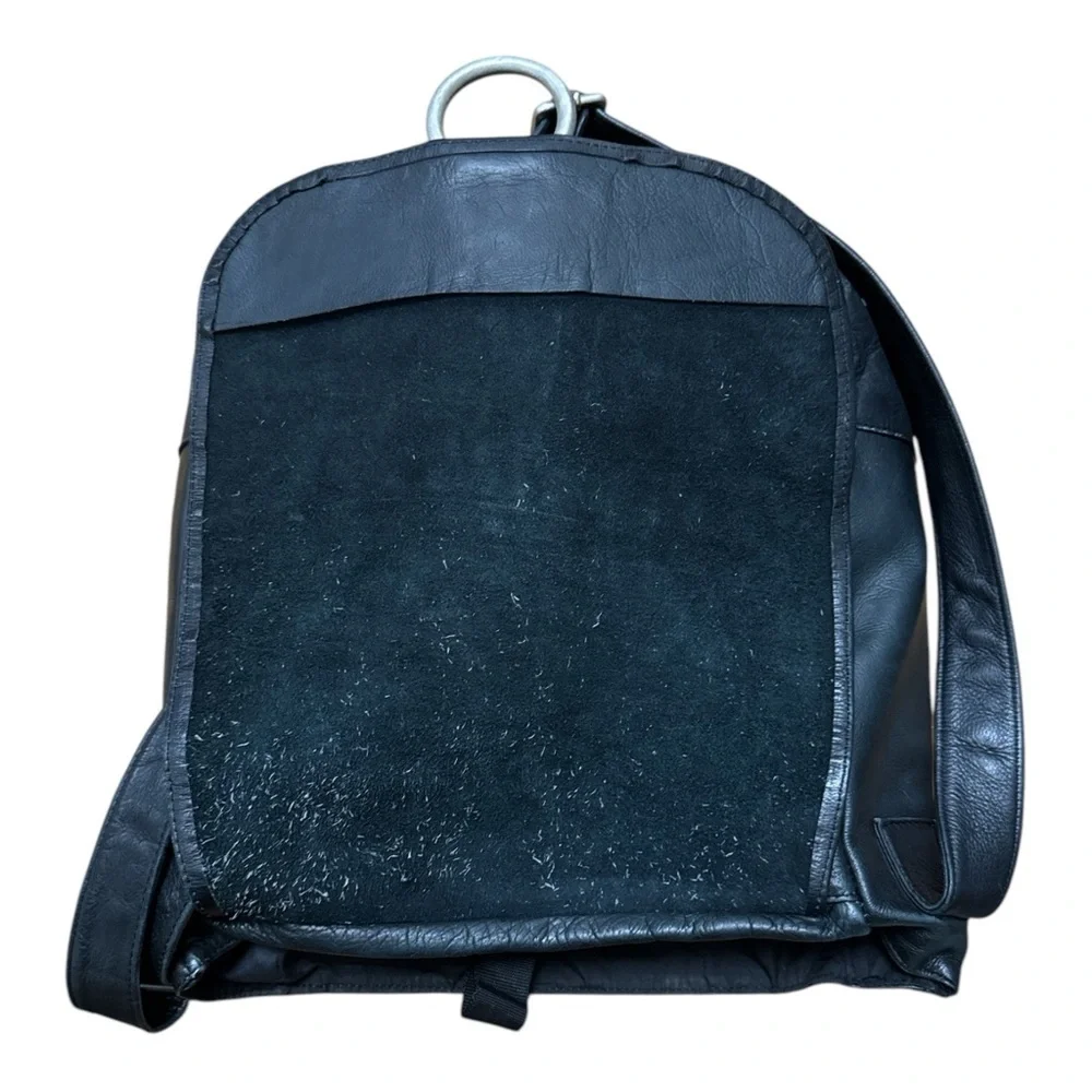 Source Unknown Black Messenger Bag with Silver Hardware